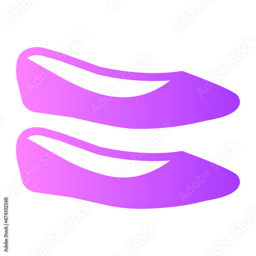 flats shoes Gradient icon