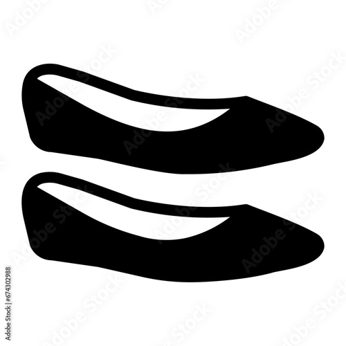 flats shoes Solid icon