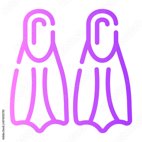 flippers Line Gradient Icon