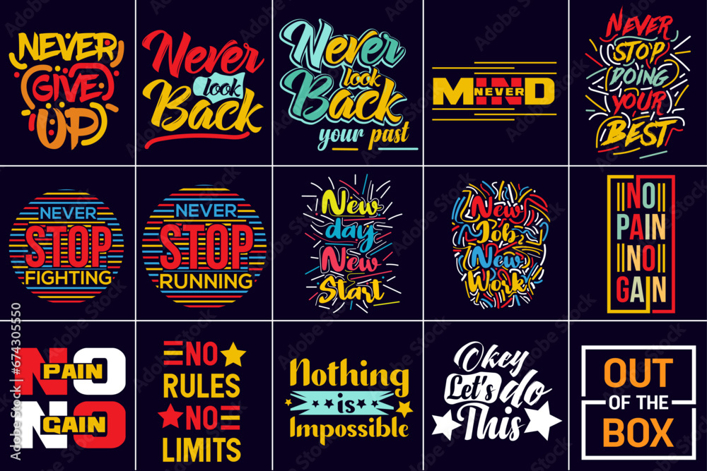 Top 15 T-Shirt Design mega collection.typography motivational quote