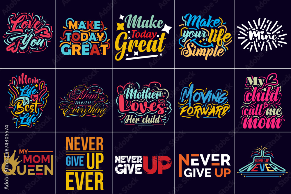 Top 15 T-Shirt Design mega collection.typography motivational quote design
