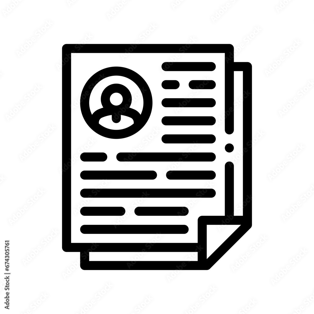 curriculum vitae line icon curriculum vitae line icon