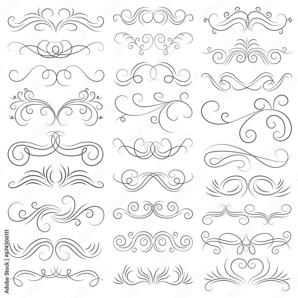 Vector graphic elements for design vector elements. Swirl elements decorative illustration Vector graphic elements for design vector elements. Swirl elements decorative illustration