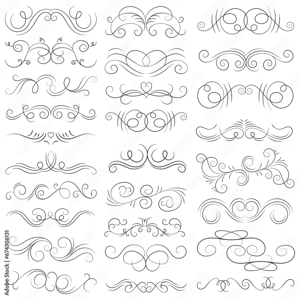 Vector graphic elements for design vector elements. Swirl elements decorative illustration Vector graphic elements for design vector elements. Swirl elements decorative illustration