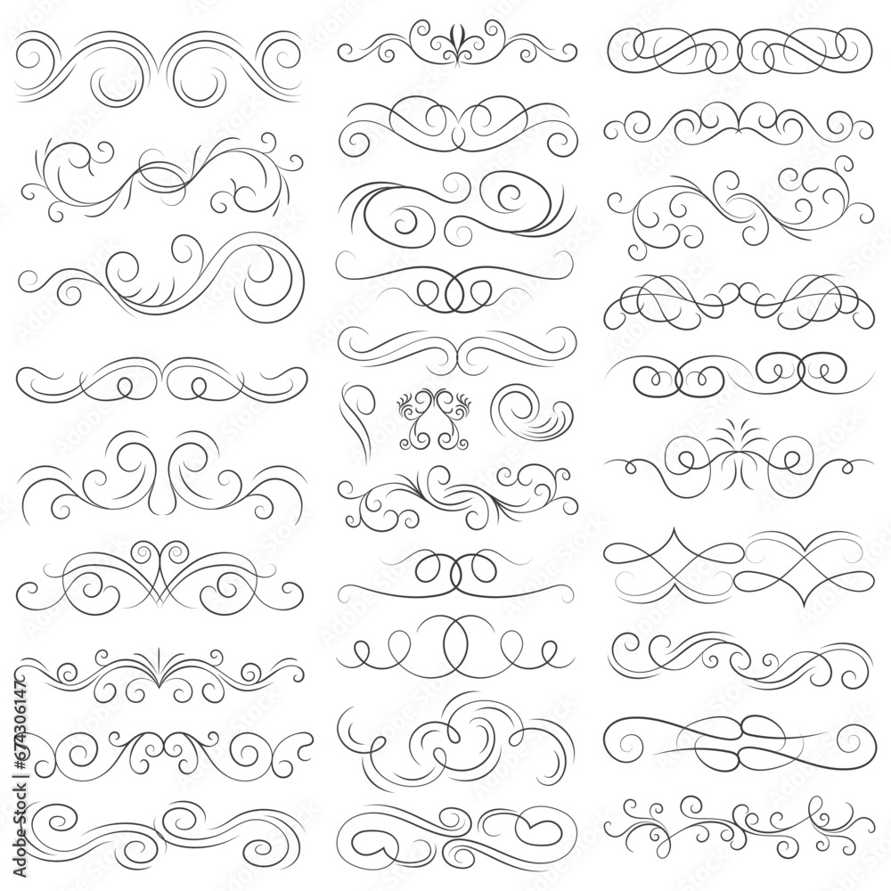 Vector graphic elements for design vector elements. Swirl elements decorative illustration Vector graphic elements for design vector elements. Swirl elements decorative illustration
