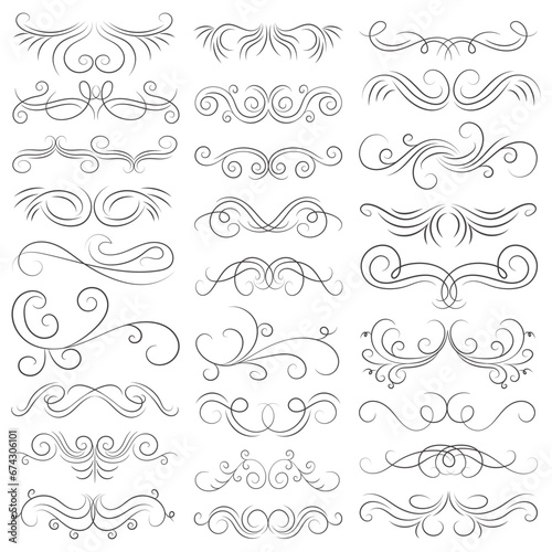 Vector graphic elements for design vector elements. Swirl elements decorative illustration
