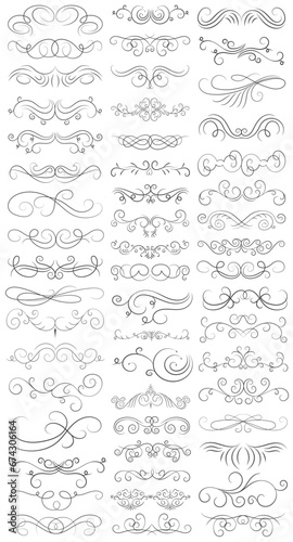 Vector graphic elements for design vector elements. Swirl elements decorative illustration
