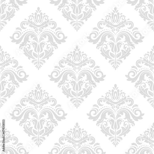 Orient vector classic light pattern. Seamless abstract background with vintage elements. Orient pattern. Ornament barogue wallpaper