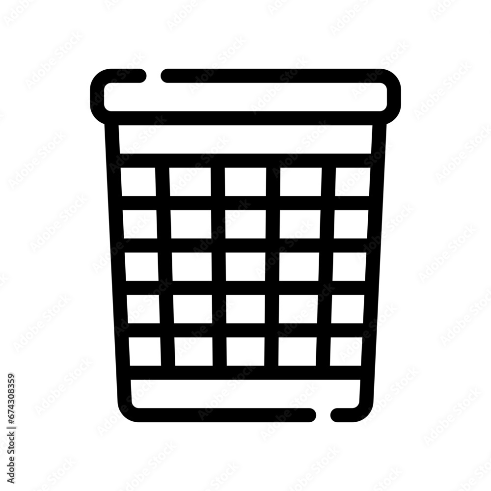 trash bin line icon trash bin line icon