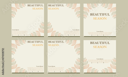 beautiful floral social media template. suitable for social media post, web banner, cover and card design

