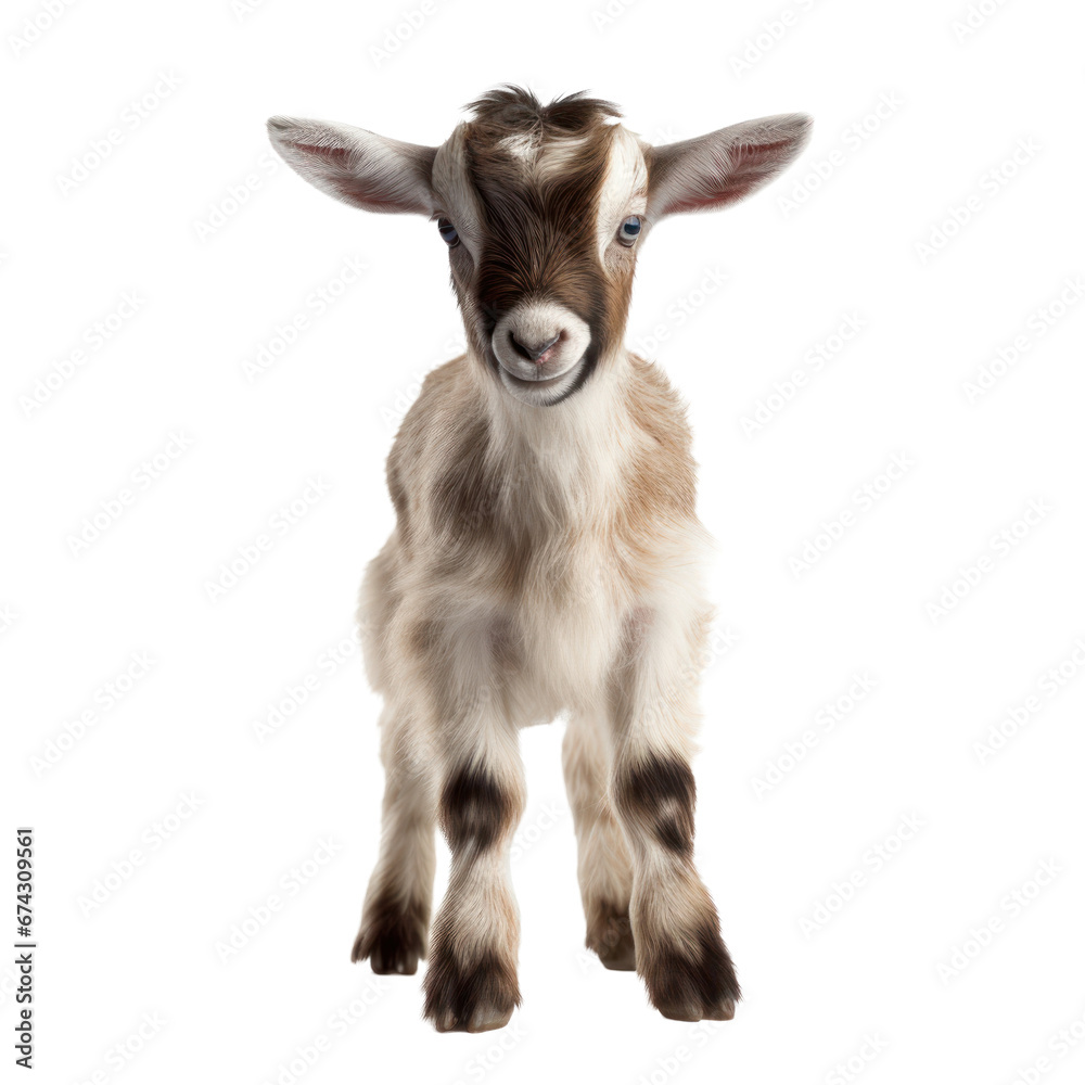 baby goat isolated on transparent background,transparency 