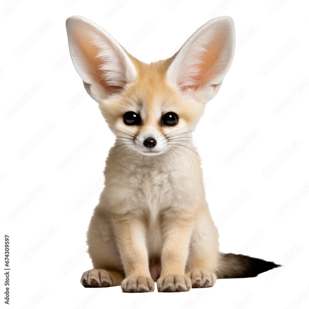 fennec fox isolated on transparent background,transparency 