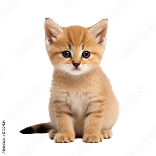 sandcat kitten isolated on transparent background,transparency 