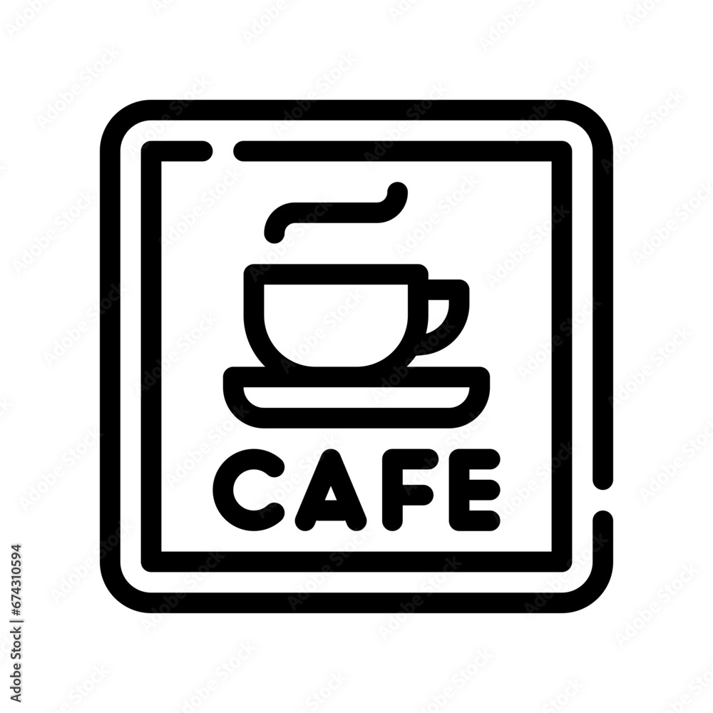 cafe line icon cafe line icon