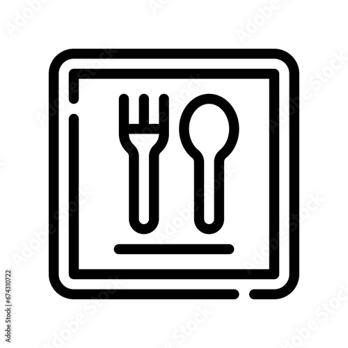 restaurant line icon