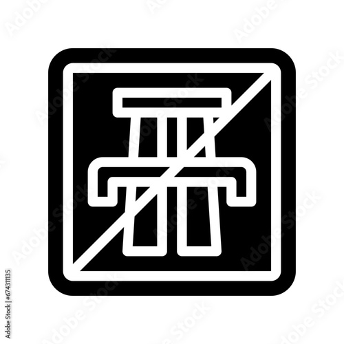 end motorway glyph icon