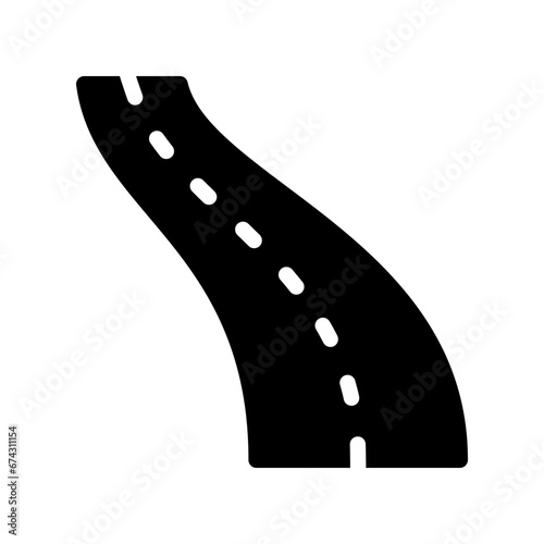 motorway glyph icon