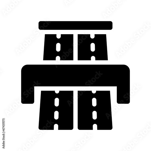 motorway glyph icon