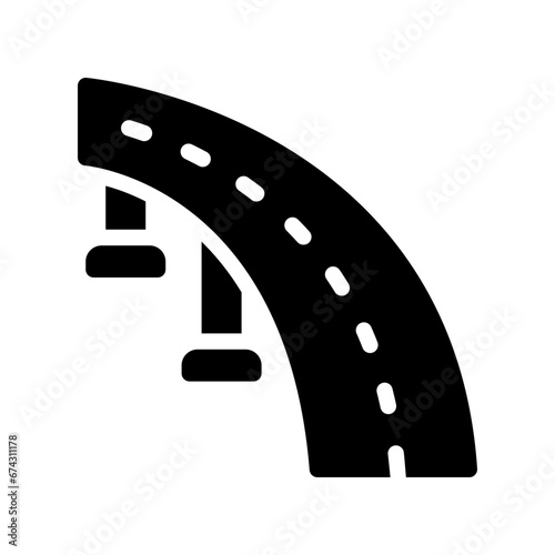 motorway glyph icon