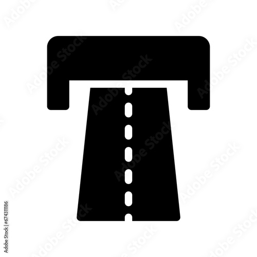motorway glyph icon