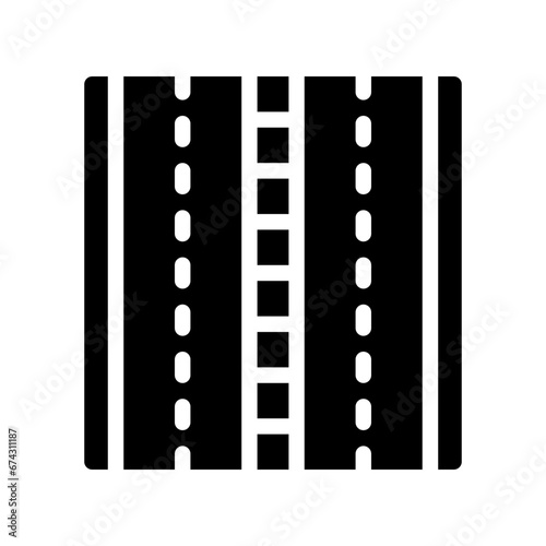 motorway glyph icon