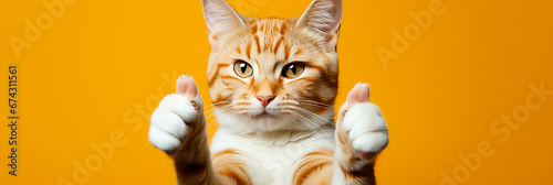Cat giving two thumbs up