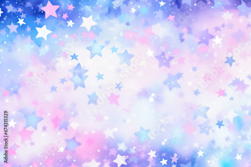 キラキラ光る星の水彩の背景テクスチャ