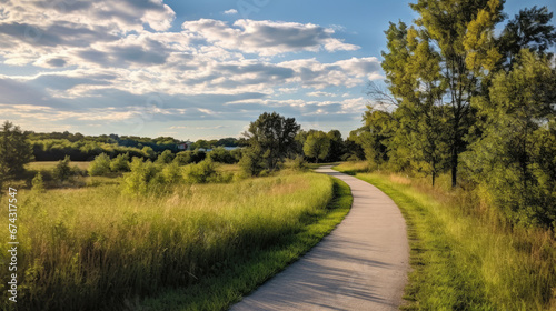 pathway road in the countryside through the park wallpaper background for display advertisement 