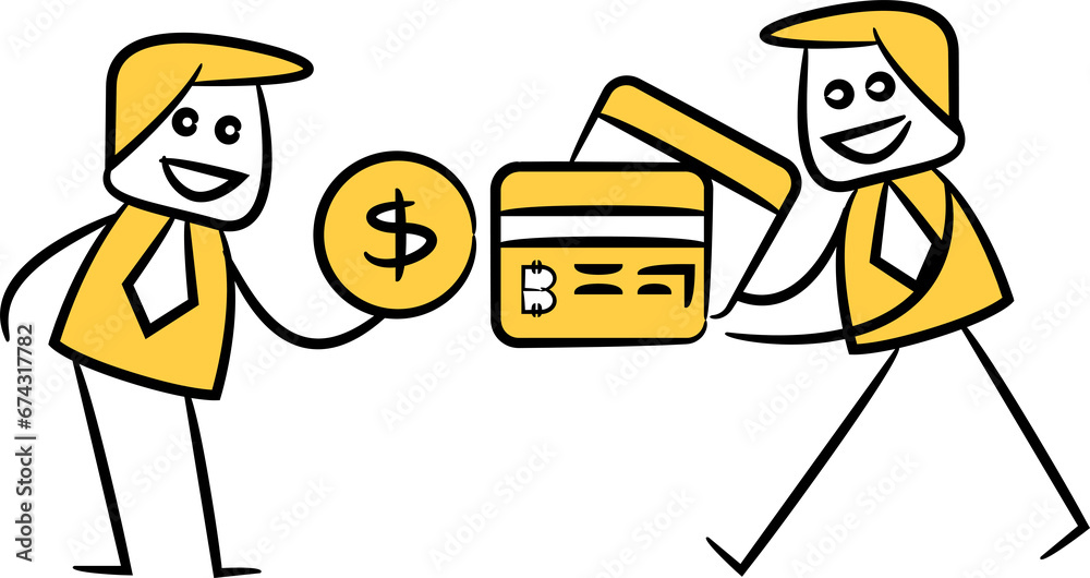 Doodle Businessman Holding Dollar Coin and Credit Card Illustration
Doodle Businessman Holding Dollar Coin and Credit Card Illustration