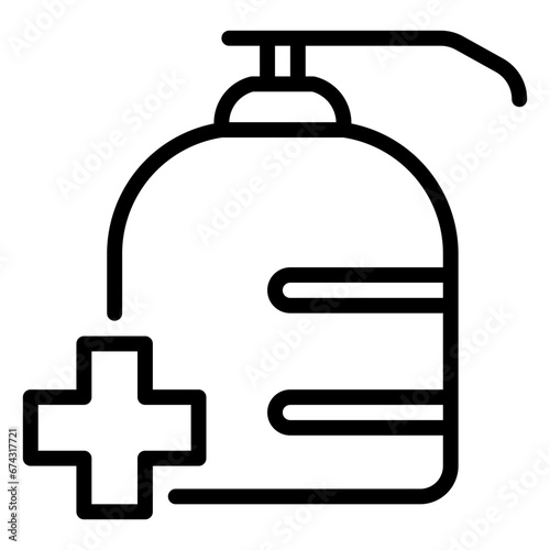antiseptic dispenser icon, line icon style