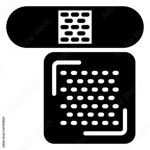 plaster bandage icon, glyph icon style