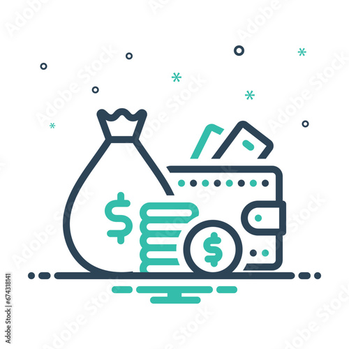 Mix icon for dividend  