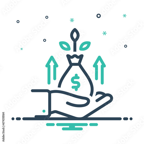 Mix icon for investment 