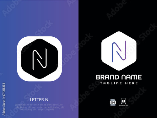 n letter logo