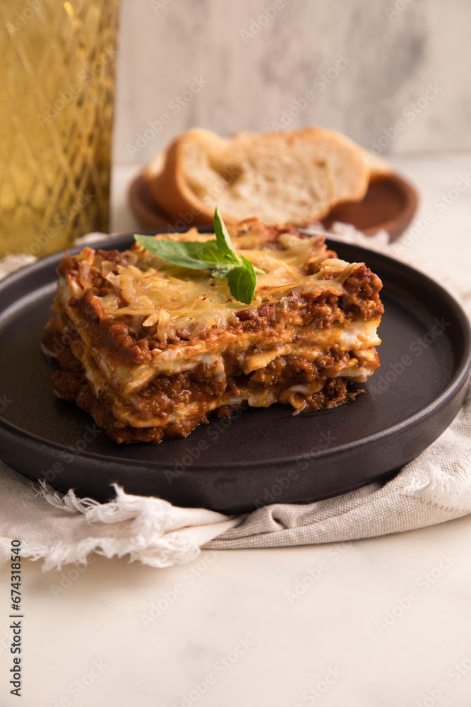 Bolognese tomato sauce traditional lasagna food