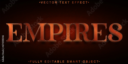 Historic Empires Vector Fully Editable Smart Object Text Effect