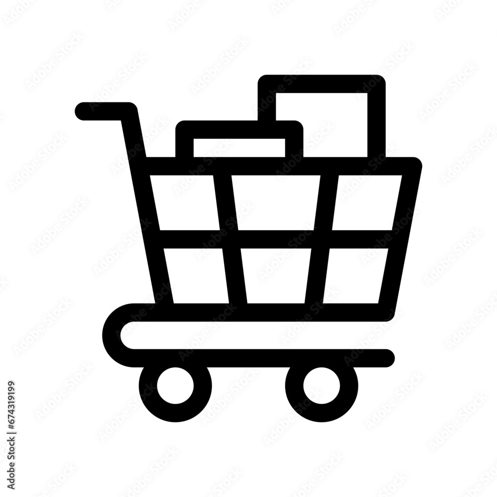 shopping cart line icon shopping cart line icon