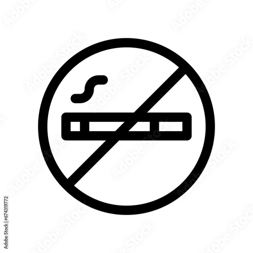 no smoking line icon