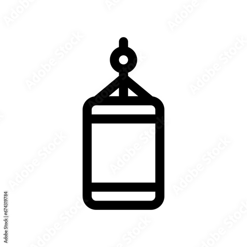 punching bag line icon