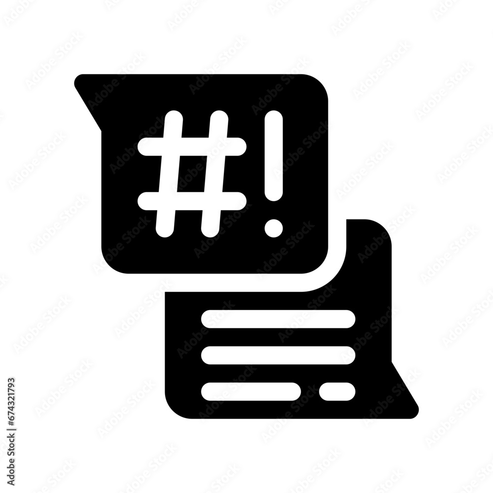 Obraz premium chat glyph icon