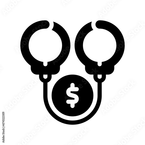 handcuffs glyph icon