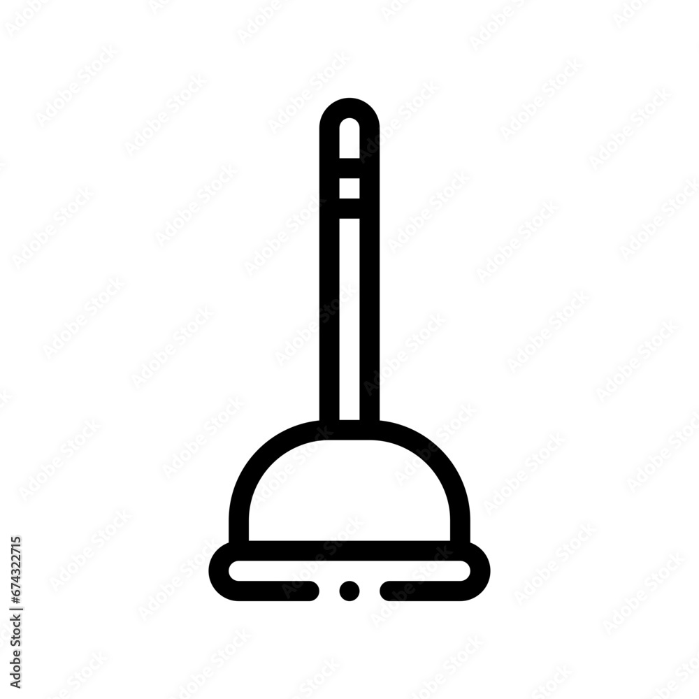 plunger line icon plunger line icon