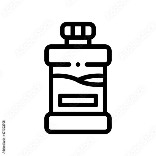 mouthwash line icon