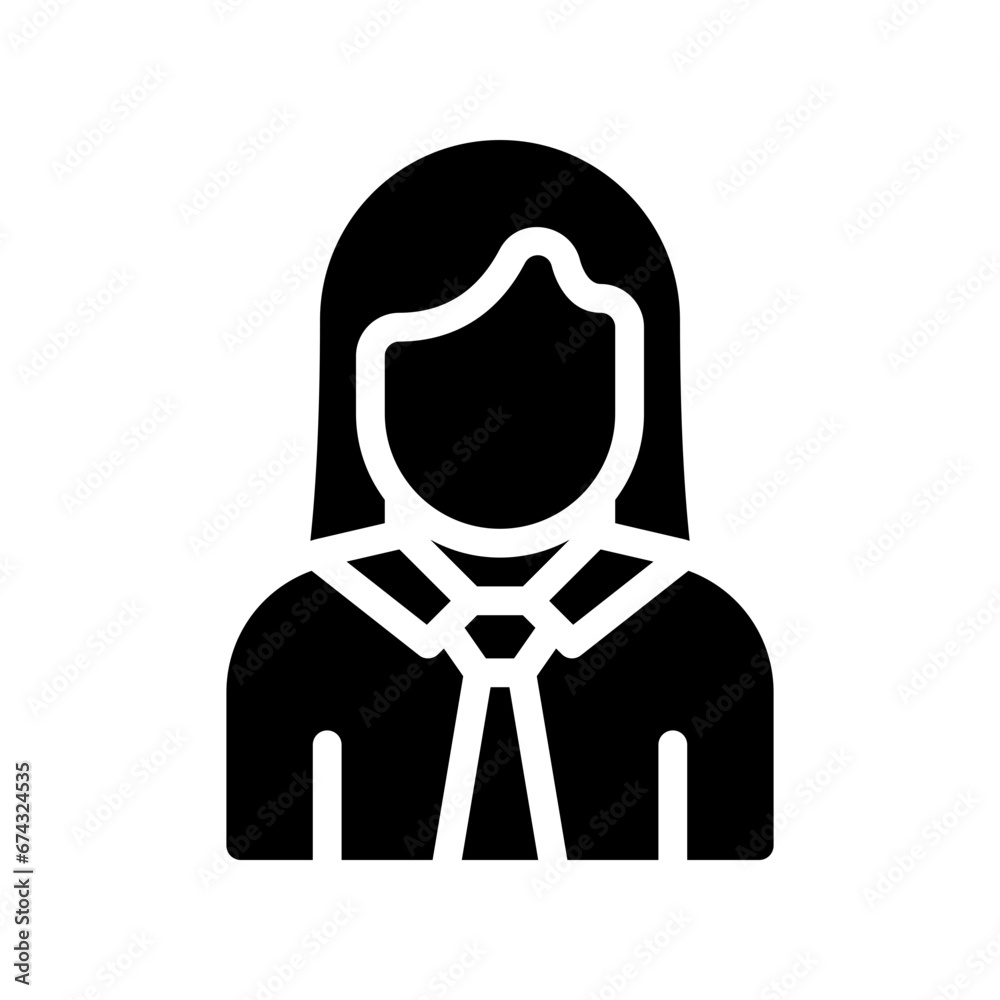 businesswoman glyph icon