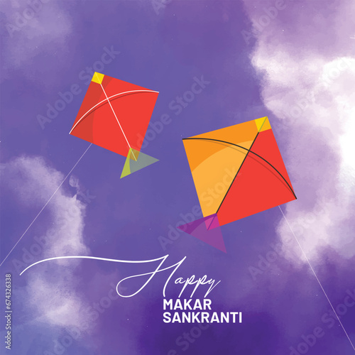 Happy Makar Sankranti concept for festival of India