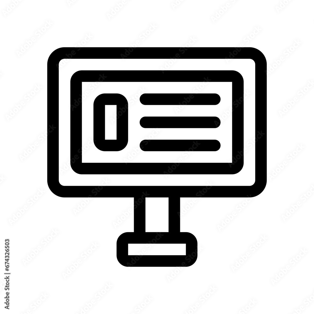 billboard line icon billboard line icon