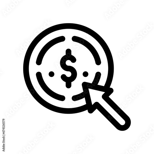 pay per click line icon