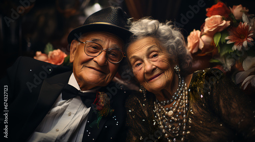 New Year’s Eve party - active seniors - older people having fun - quirky and charming outfits - festive fashion 