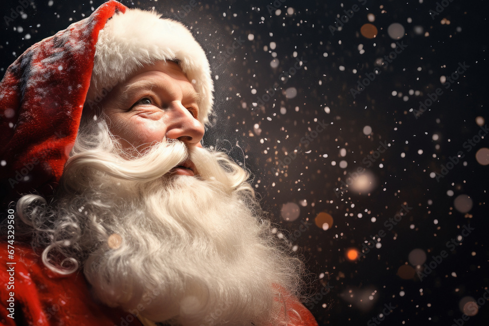Happy santa claus at magical night Happy santa claus at magical night