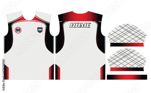 
Vector soccer jersey design for sublimation or sports jersey design
